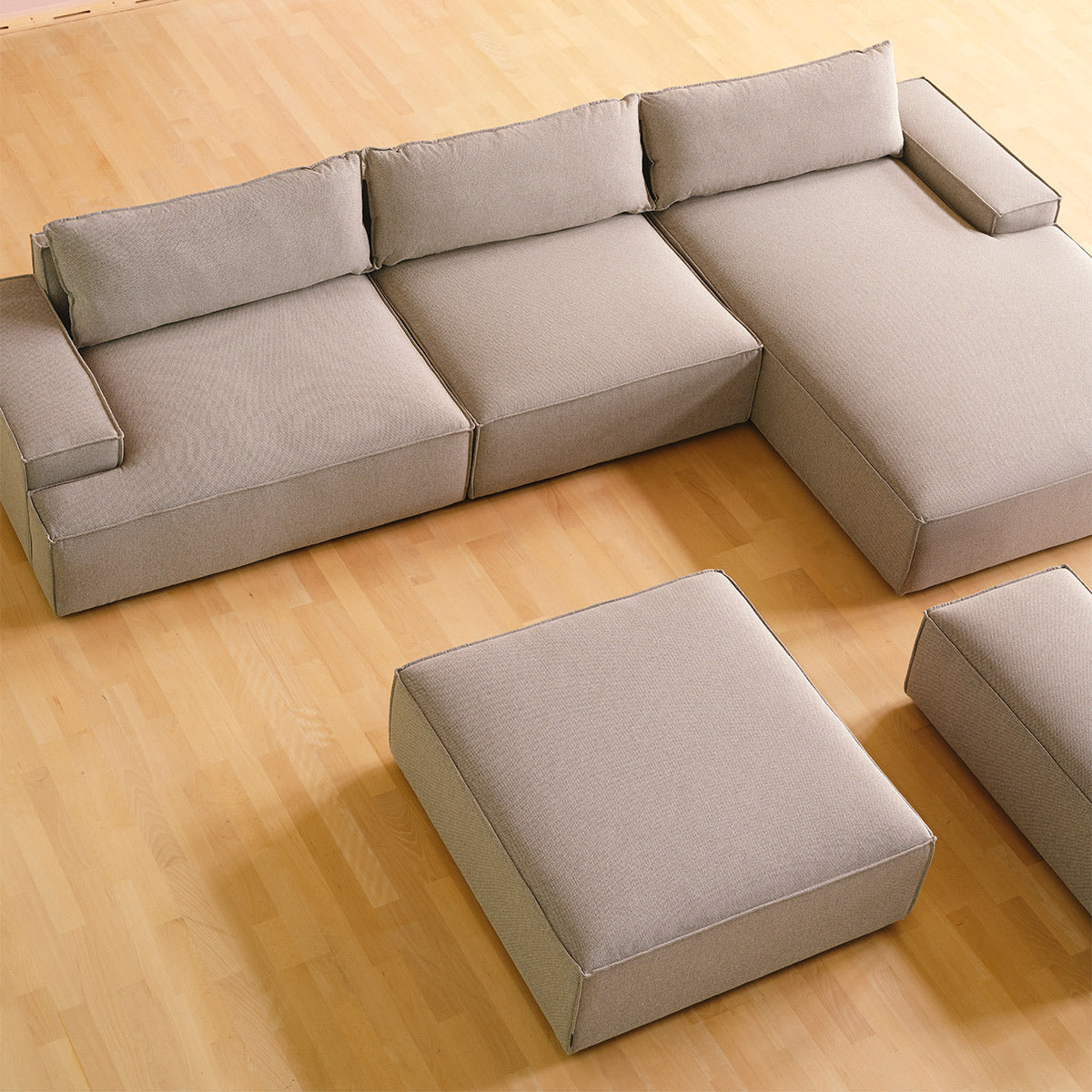 Daphne Fabric Modular 1-Seater Sofa (Armless) - Compact & Stylish for Small Spaces, Apartments, and Living Rooms
