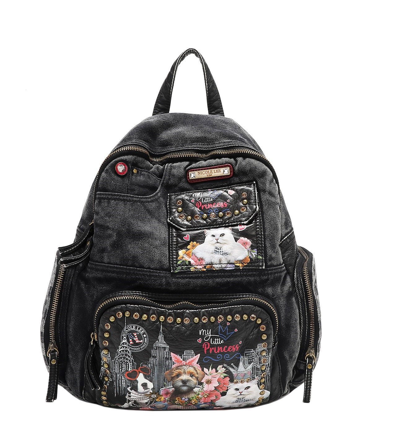 Stylish FAMILY YEARBOOK Denim BackPACK for School, Travel & Everyday Use - Durable Unisex Laptop Bag with Multiple Pockets