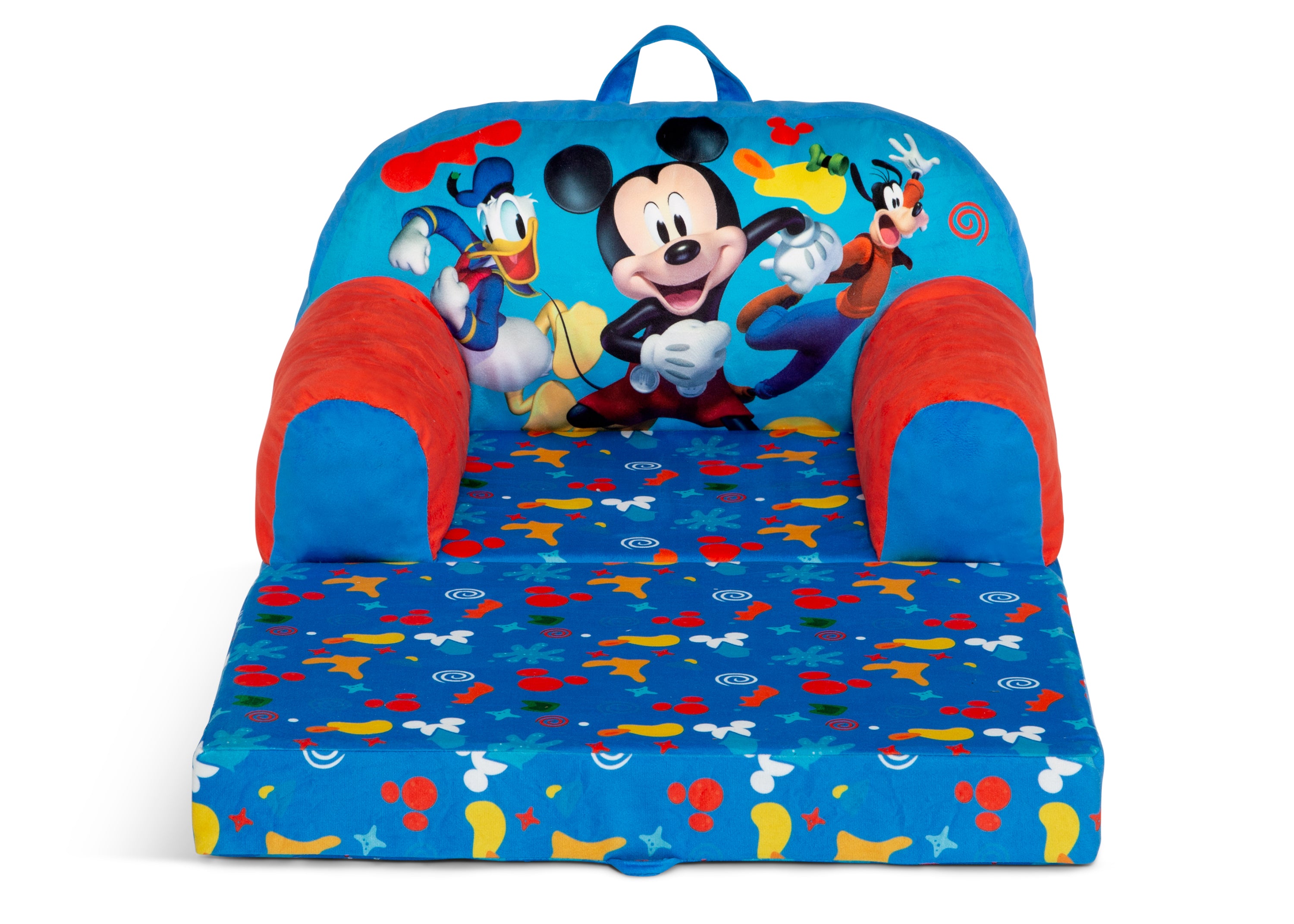 Disney Mickey Mouse Cozee Buddy Flip Out Chair - Soft Plush Recliner for Kids, Perfect for Playrooms, Bedrooms & Movie Nights