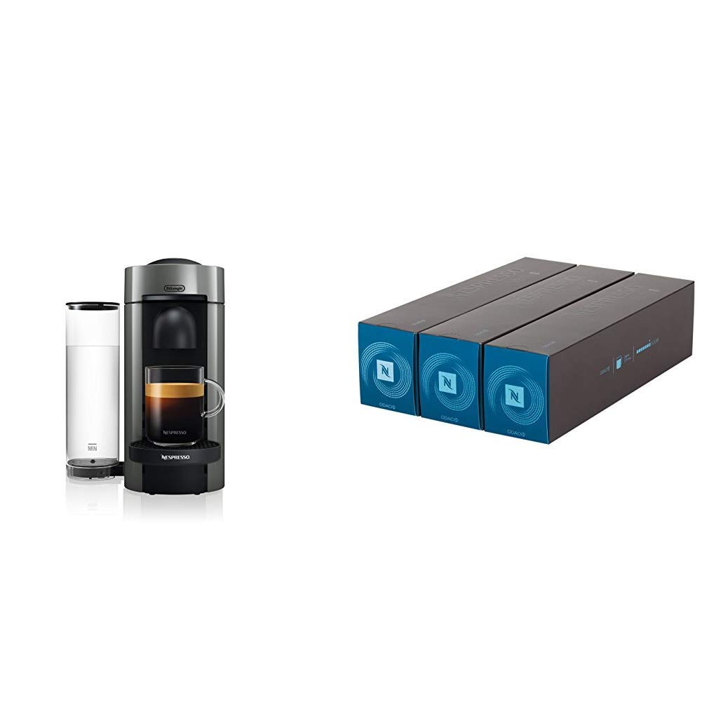 De'Longhi Nespresso Office Coffee Machine Starter Kit with 250 Capsules - Grey | Perfect for Home & Office Espresso Brewing