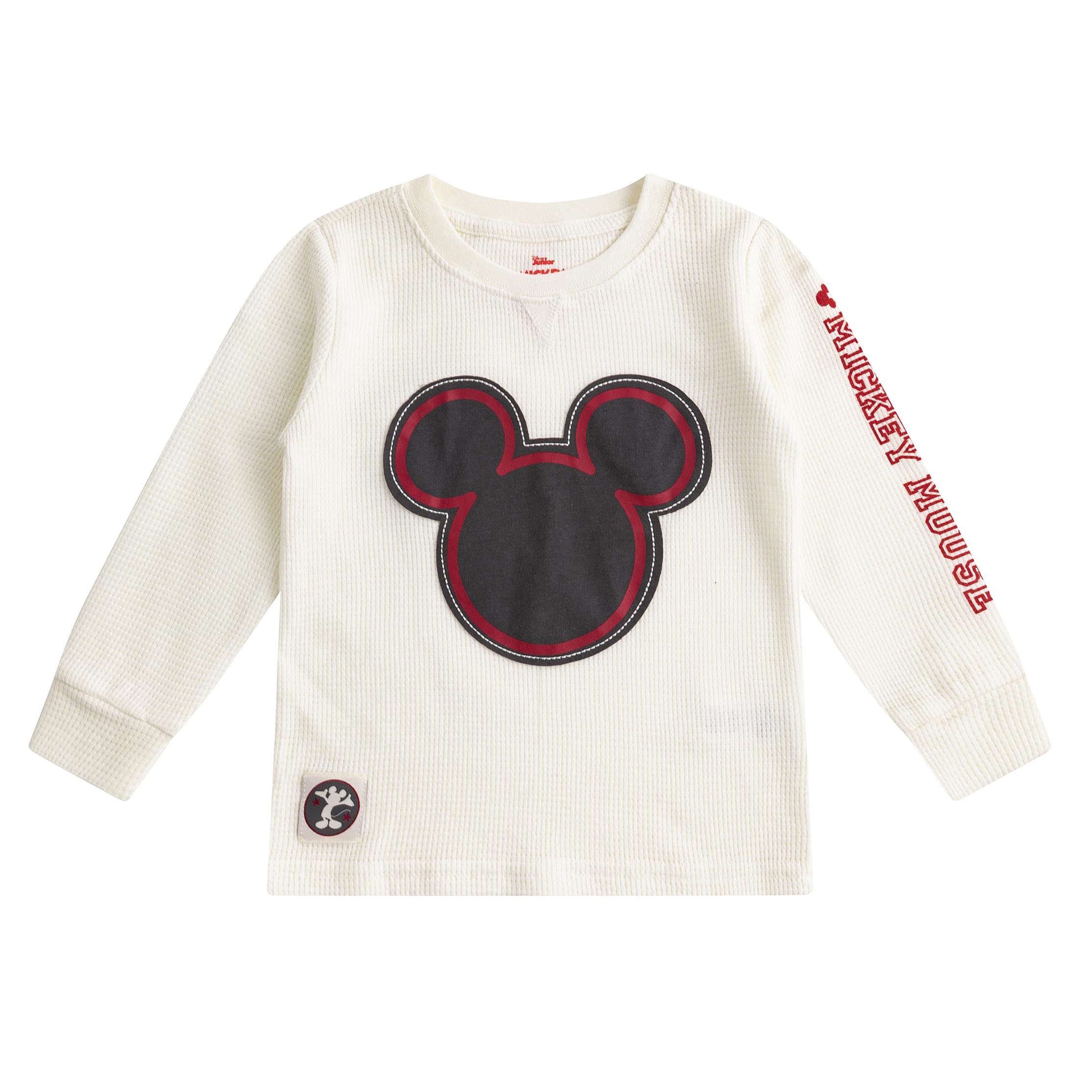 Disney Mickey Mouse Boys Sherpa Lined Hooded Vest, Fleece Pants & Waffle Knit Crewneck Top 3-Piece Winter Outfit Set for Toddlers - Warm Cozy Playwear for Indoor & Outdoor Activities