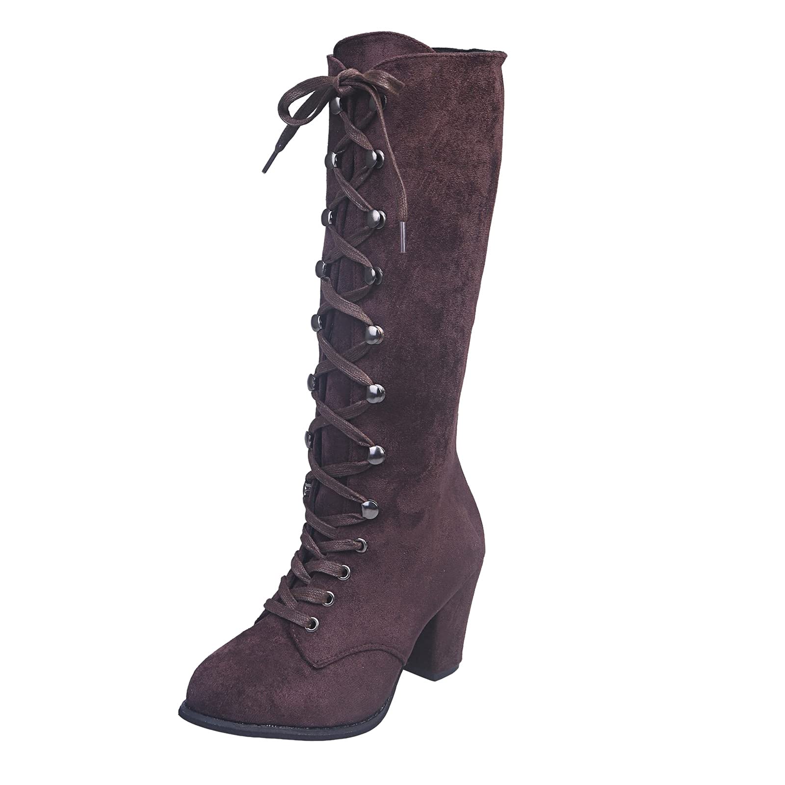 **Women's Waterproof Hiking Boots - Chunky Retro Vintage Mid-Calf Lace-Up Goth Shoes for Outdoor Adventures & Fashion - Perfect Gift for Sisters**    *(Use for hiking, camping, urban fashion, goth outfits, and casual wear - Ideal gift for birthdays, holidays, or sister appreciation!)*