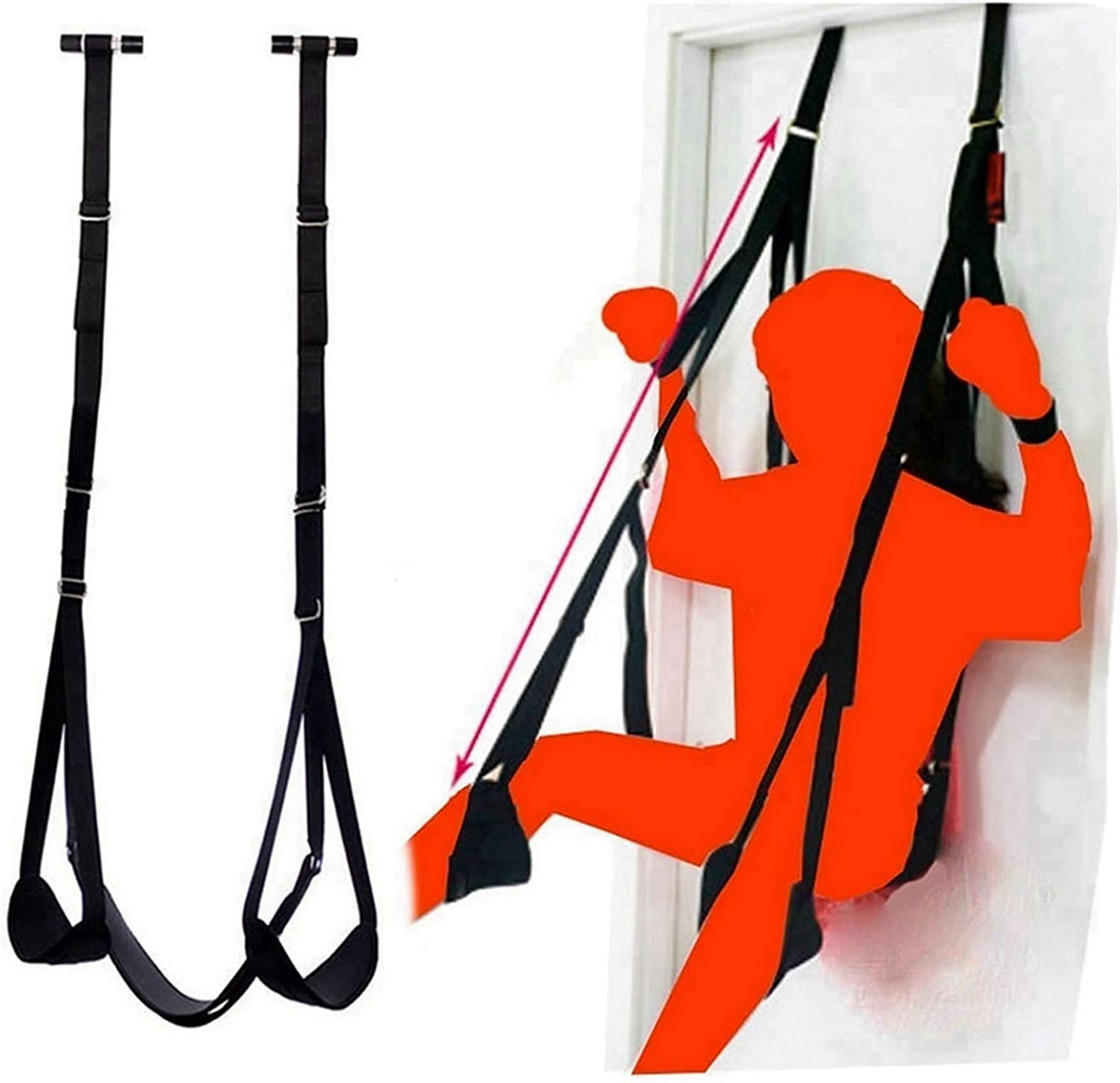 Pure Romance Frequent Flyer Door Swing - Adult Sex Swing for Couples with Comfortable Seat, Over The Door Hanging Sex Furniture - Perfect for Bedroom Play & Spicing Up Your Intimate Life