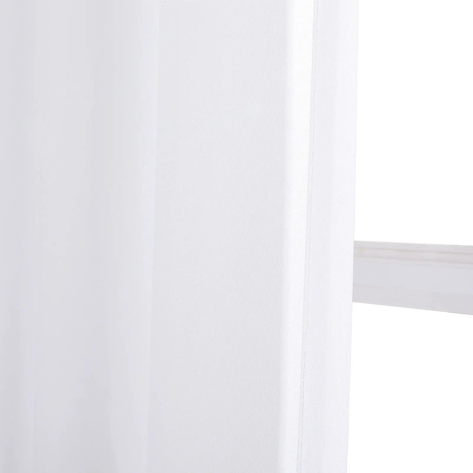 Scandinavian Solid Voile Sheer Curtains - Pleated Window Drapes for Living Room & Bedroom | Light Filtering Privacy Sheers
