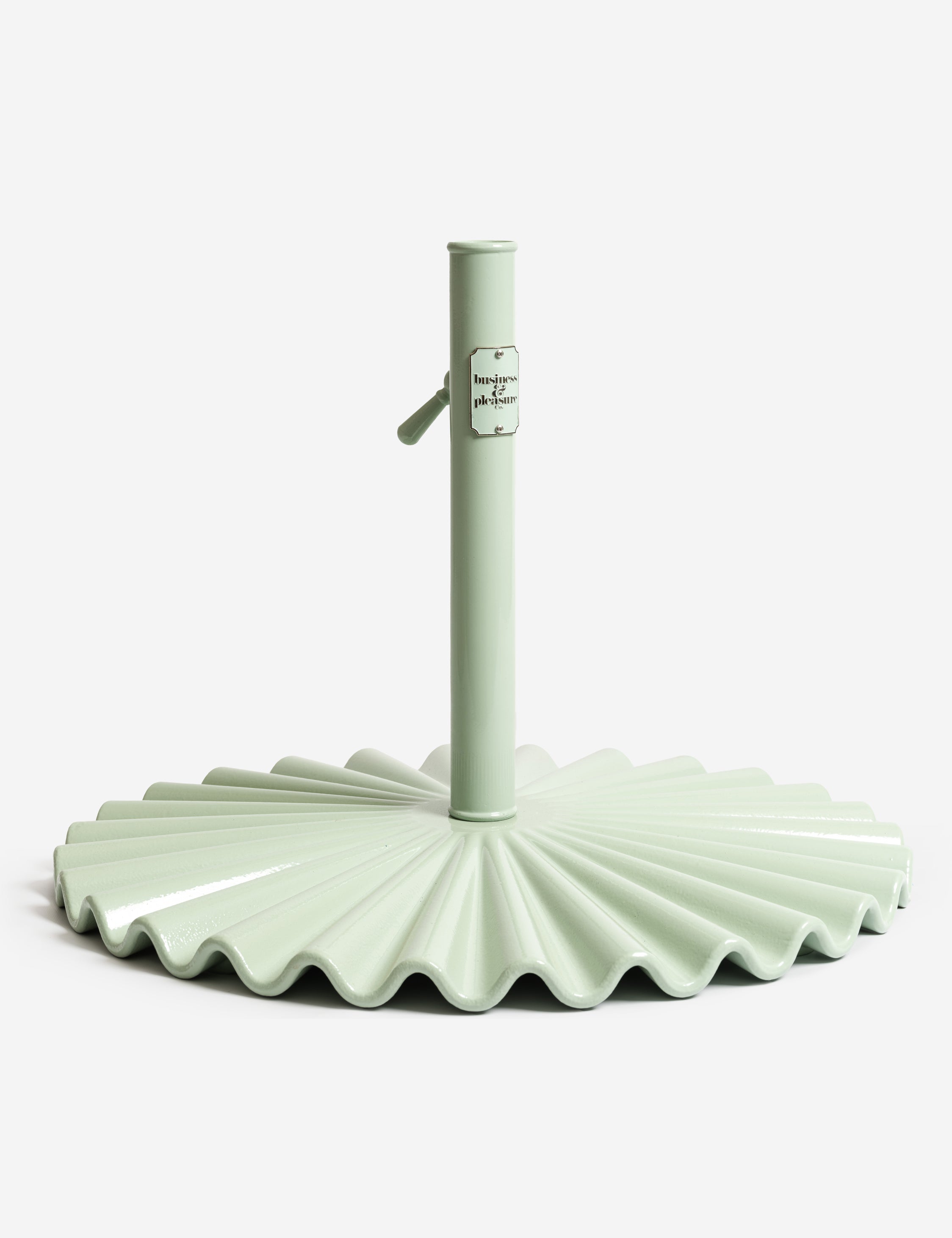 Heavy Duty Clamshell Umbrella Base - 15 lbs Weighted Stand for Patio, Deck & Outdoor Use | Durable Windproof Design by Business & Pleasure Co. | Perfect for Garden, Poolside & Backyard Gatherings