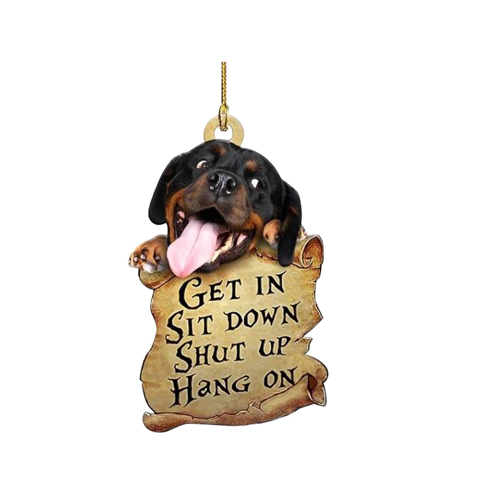 Cute Dog Car Tags - Boho Patio Decor & Hanging Room Decoration for Home, Garden, and Outdoor Spaces | Perfect for Porch, Backyard, and Wall Decor