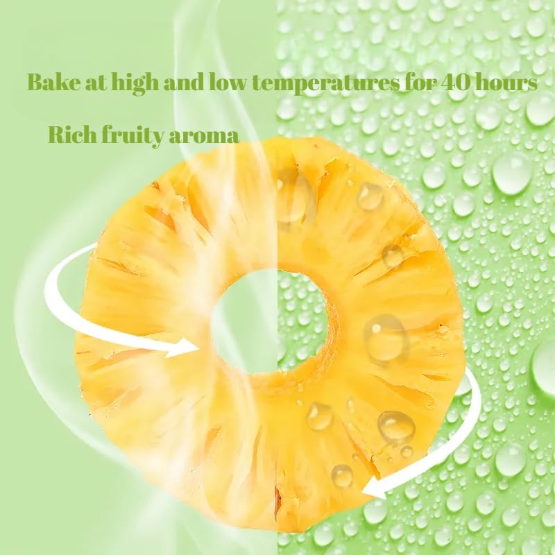 Freeze-Dried Pineapple Slices 208g (7.35oz) - Sweet & Sour Dried Fruit Snacks, Natural Candied Fruit Preserves, Healthy Fruit Tea Ingredient, Crunchy Freeze-Dried Fruit Candy - Perfect for Snacking, Gift Packs & Tea Time