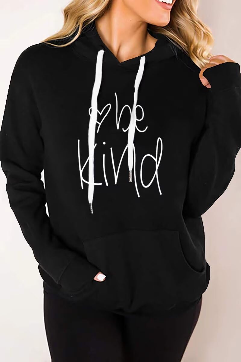 Lacozy Women's Casual Graphic Hoodie - Long Sleeve Lightweight Sweatshirt for Fall | Cozy Lounge Wear, Street Style & Everyday Outfits