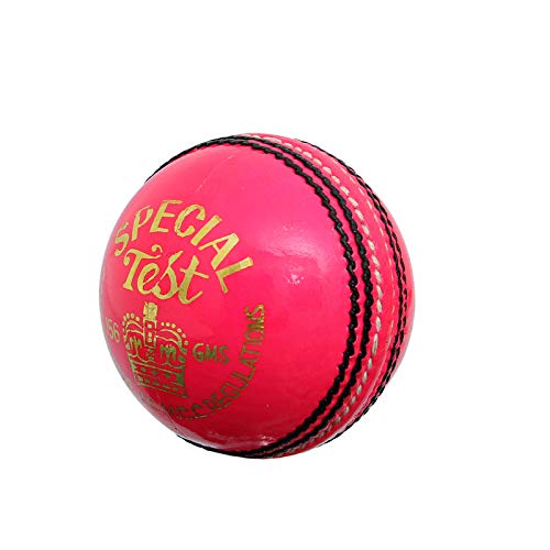 CW Special Test Pink Leather Cricket Balls - Pack of 6 | Hard Match Practice Balls for Professional Training & Outdoor Games