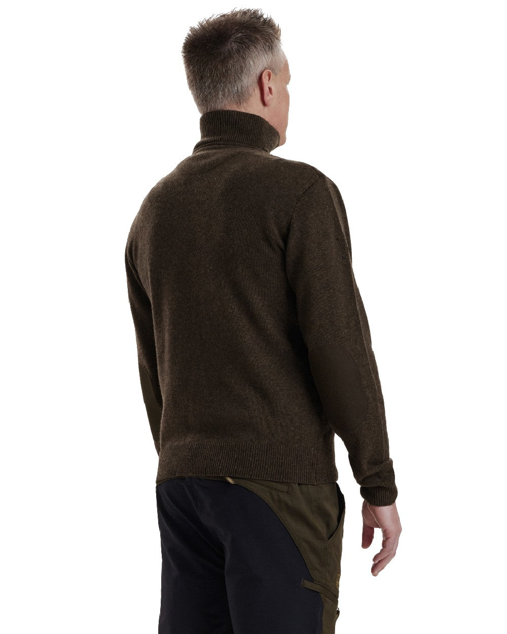 Deerhunter Sheffield Zip Neck Sweater for Men - Warm Fleece Pullover with Full-Zip, Casual Winter Knitwear for Outdoor Activities and Daily Wear