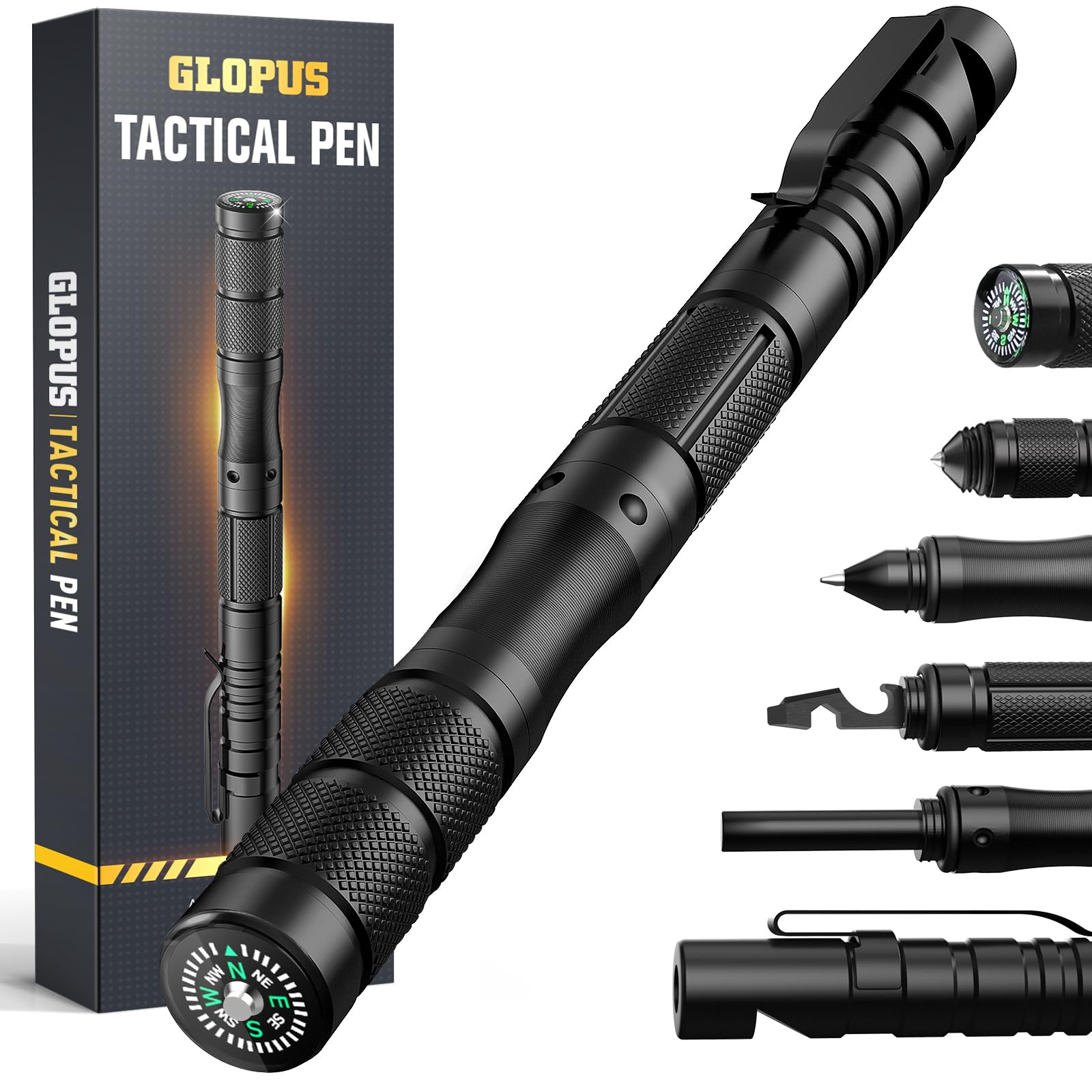 **Tactical Pen Gift for Men - Multitool Survival Pen with Stylus, Glass Breaker & LED Light - Perfect Father's Day Gift from Daughter/Wife - Great for Camping, Hiking, EDC & Outdoor Adventures**