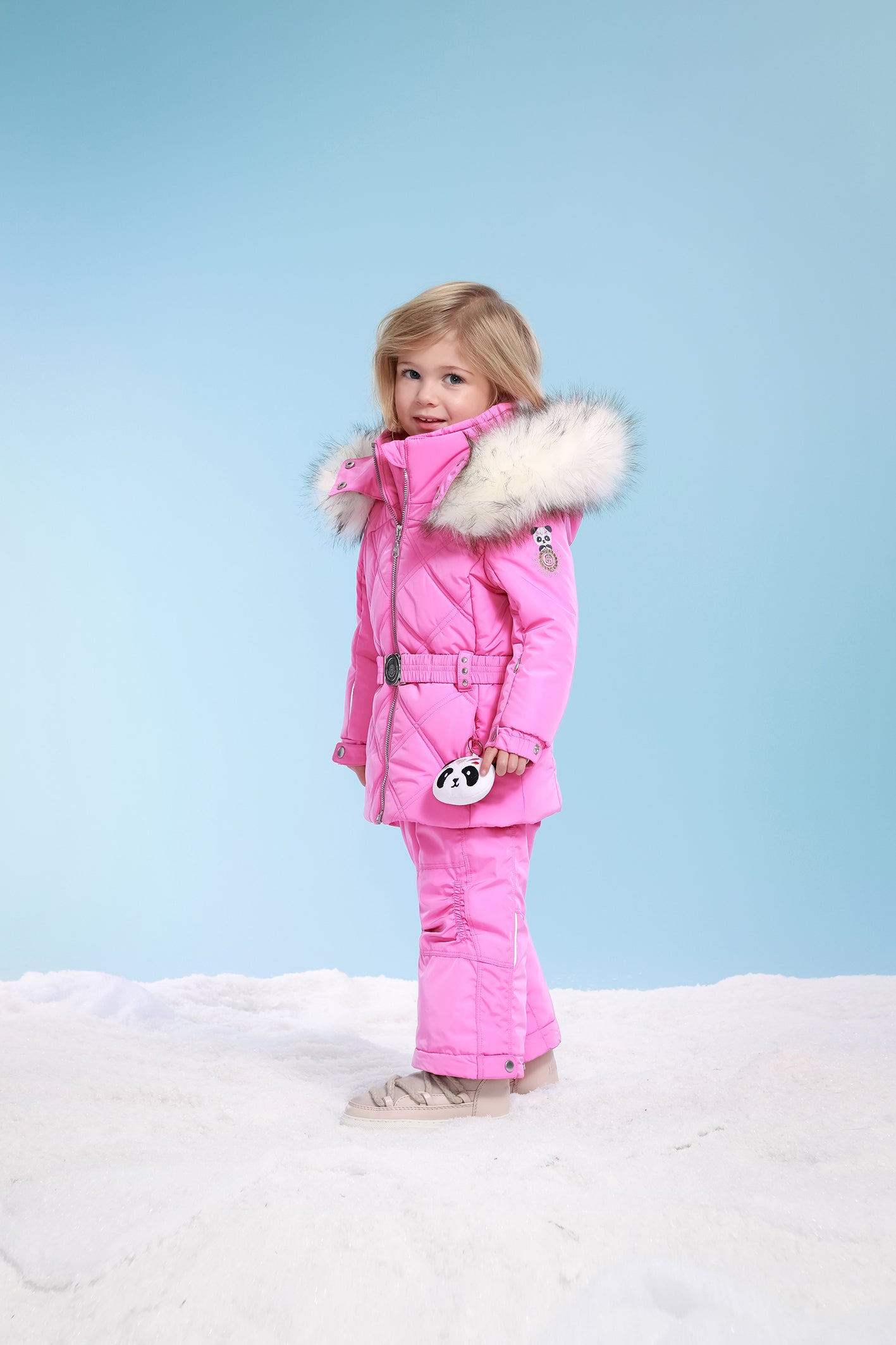 White Pepper Girls' Ski Jacket - Lolly Pink, Waterproof & Warm Winter Coat for Toddlers 2-3 Years | Perfect for Snow Play, Skiing & Outdoor Winter Adventures