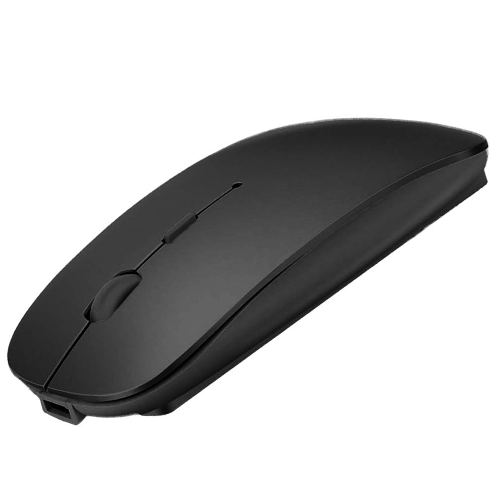 Wireless Bluetooth Rechargeable Mouse for MacBook Pro, MacBook Air, Windows PC & Laptop - Ergonomic Design, Long Battery Life - Perfect for Office Work, Home Use & Travel (Black)