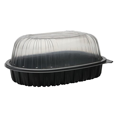 Pactiv 48RCIM 48 Oz Disposable Plastic Chicken Roaster Containers with Clear High Dome Lids - 110 Pack for Takeout, Food Storage & Catering | Perfect for Restaurants, Meal Prep & Leftovers