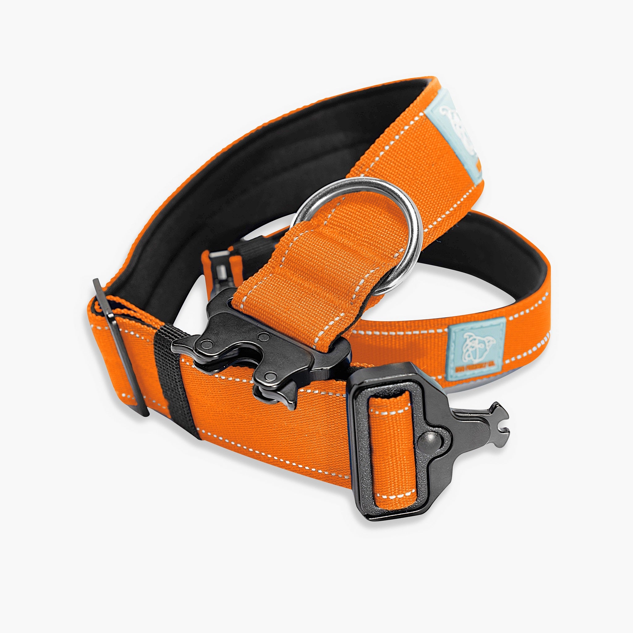 Tactical Dog Collar - High Visibility Orange Reflective Pet Collar for Large Dogs | Durable Nylon Military Grade Collar for Walking, Hiking & Outdoor Adventures