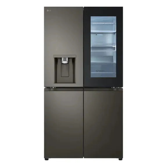 LG 642L French Door Refrigerator with InstaView - Black Stainless Steel | Energy Efficient Smart Fridge for Modern Kitchen | Perfect for Large Families & Entertaining