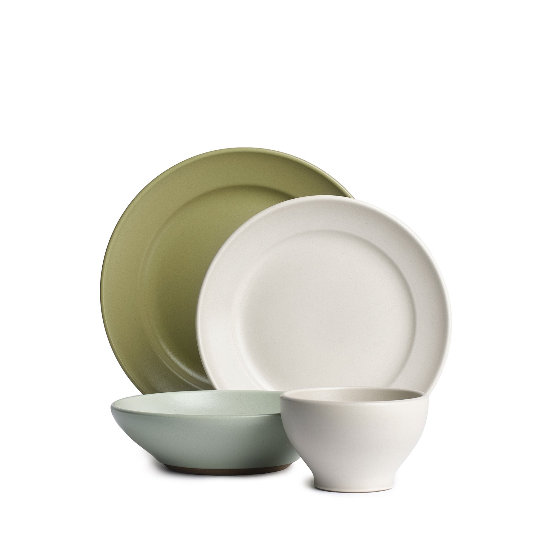Milvia 4-Piece Dinnerware Set - Porcelain Plates & Bowls for Everyday Dining | Elegant Tableware for Home, Restaurant & Party Use