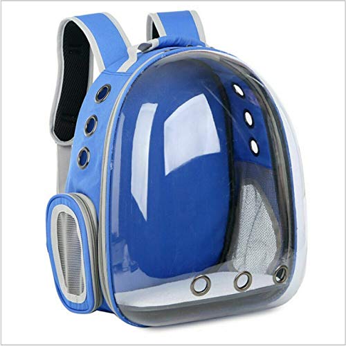 Portable Pet Carrier Backpack for Dogs & Cats - Breathable Astronaut Capsule Design, Lightweight Travel Bag for Puppy, Kitten - Ideal for Hiking, Walking, Outdoor Adventures & Air Travel (Color: Electric Blue, Size: Universal Fit)
