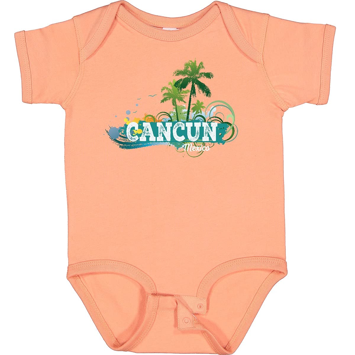 Inktastic Cancun Mexico Tropical Vacation Beach Baby Bodysuit - Cute Summer Outfit for Boys & Girls - Perfect for Beach Trips, Family Photos & Tropical Vacations