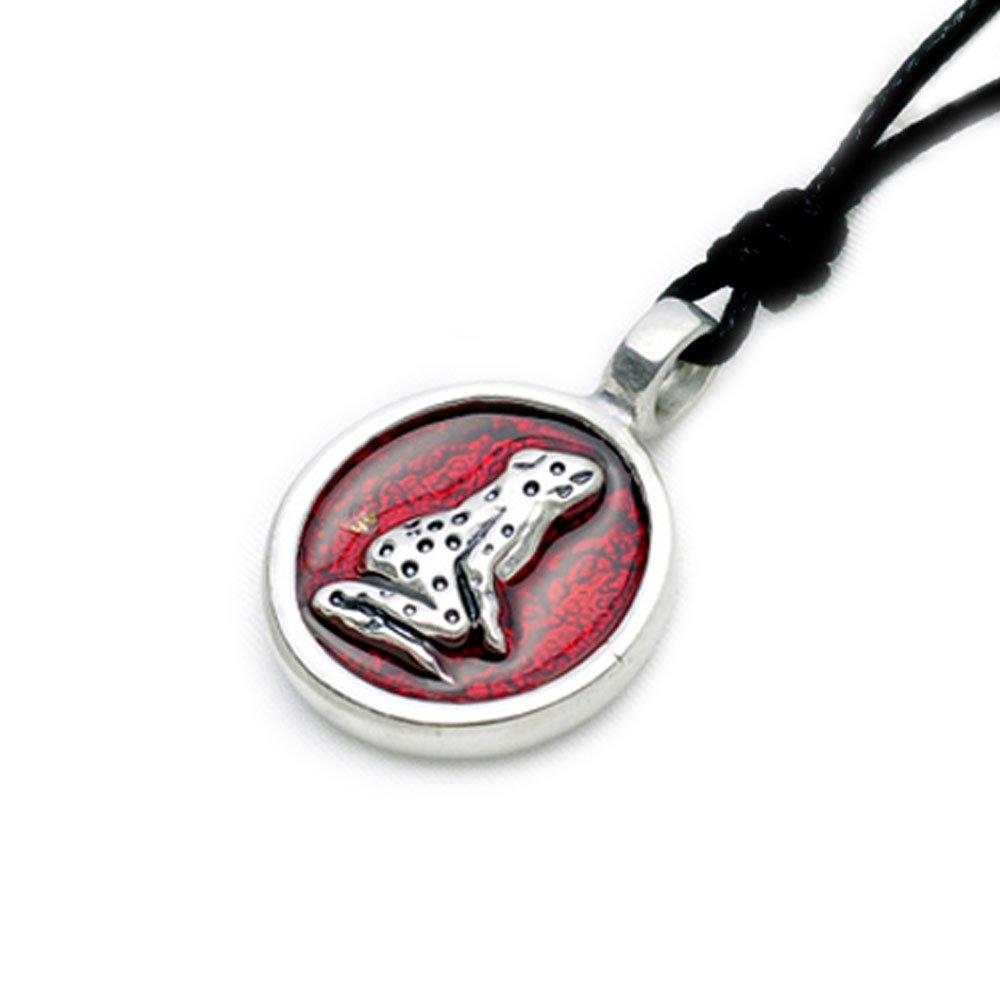 Vietsbay Colorful Frog Silver Pewter Charm Necklace Pendant - Handmade Jewelry for Women, Unique Gift for Nature Lovers, Perfect for Casual Wear & Boho Fashion