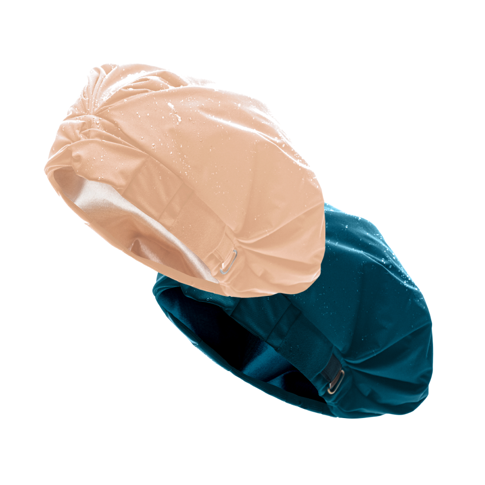 BOGO 50% Off - Hairbrella Satin Lined Shower Cap XL - Extra Large Waterproof Hair Protection for Bath & Shower - Perfect for Curly, Natural, or Long Hair Care