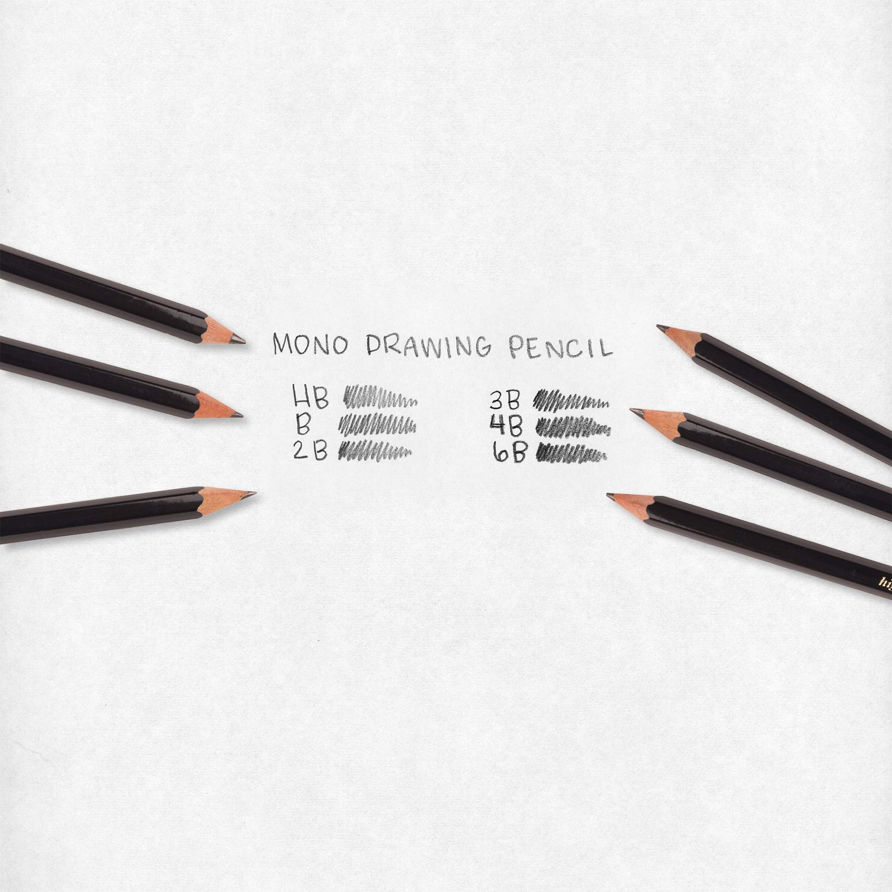 Tombow 51507 MONO Drawing Pencil Set - 12 Pack of 2B Graphite Pencils for Sketching, Shading & Art Projects - Perfect for Artists, Students & Professionals