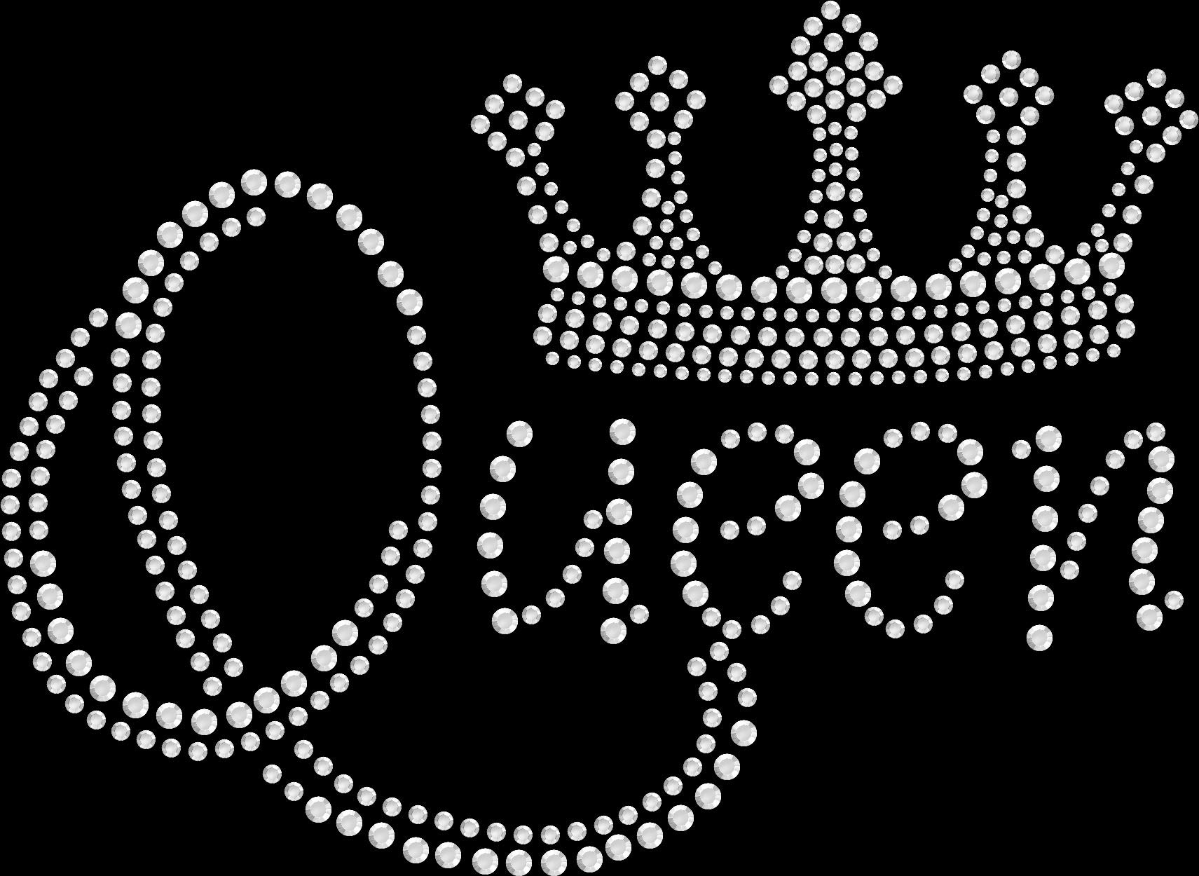 DIY Rhinestone Bling Sparkle Iron-On Transfer - Queen Crown Design in Sparkle White for T-Shirts, Hats & Fashion Accessories | Perfect for Parties, Cosplay & DIY Craft Projects
