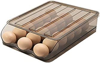 TERXA Single Layer Egg Storage Box - Refrigerator Egg Holder with Slide Design - Kitchen Storage Organizer for Fresh Eggs (Pack of 1, Multicolor) - Perfect for Home, Restaurant & Farm Use