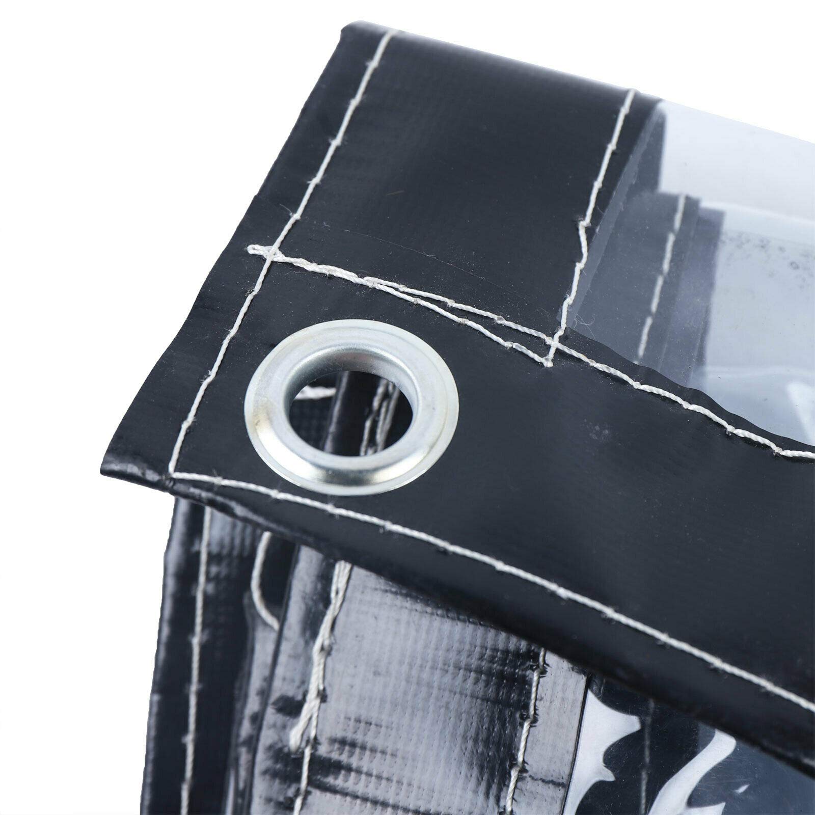 Heavy Duty Clear PVC Vinyl Waterproof Tarp - 8x16FT (2.5x5m) - Transparent Awning Cover for Tents, Canopies, Doors & Windows - UV Resistant, Weatherproof Outdoor Protection for Camping, Patio & Home Use