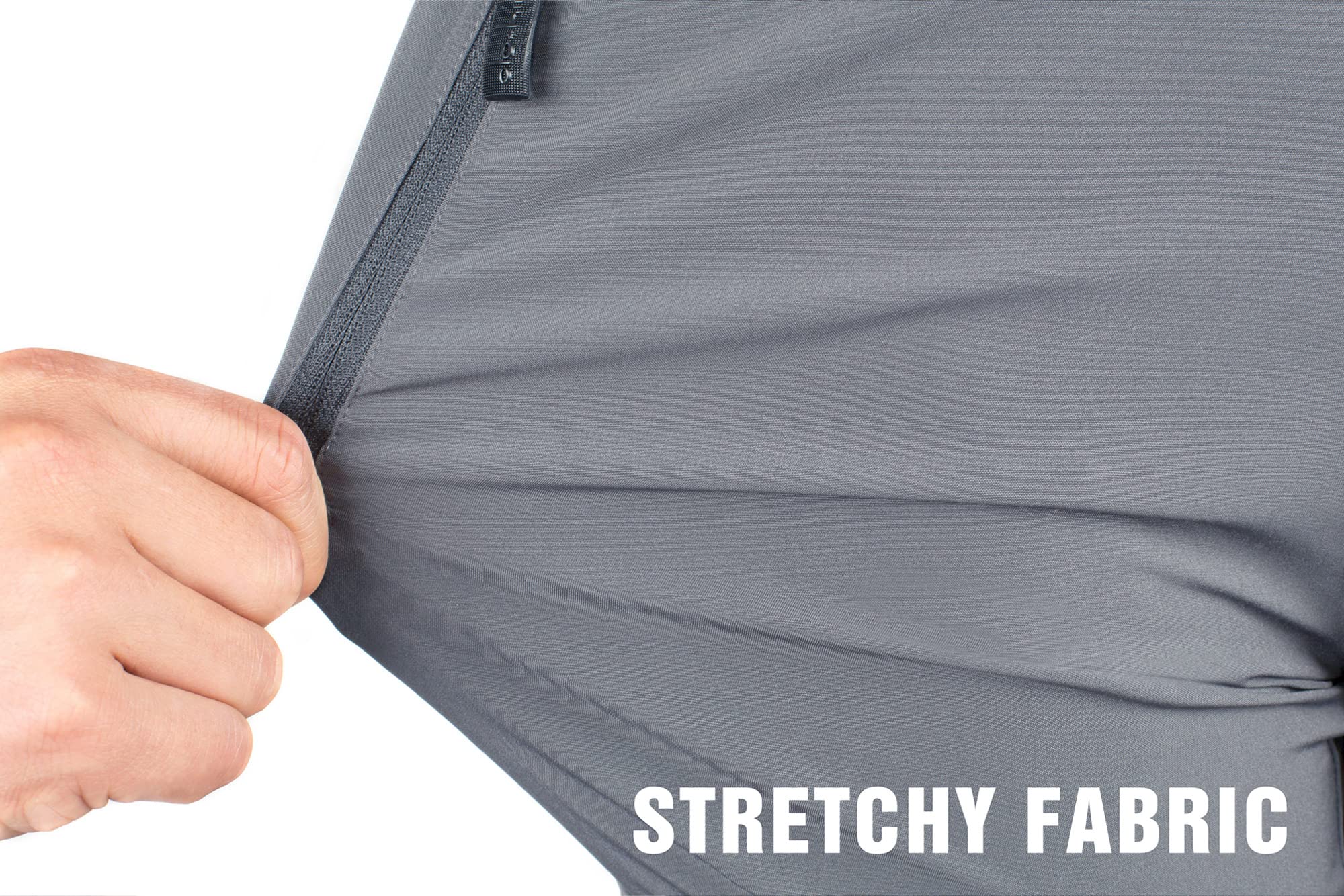 Men's Lightweight Elastic Waist Sweatpants with Drawstring & Zipper Pockets - Breathable Athletic Joggers for Hiking, Gym, Travel & Casual Wear