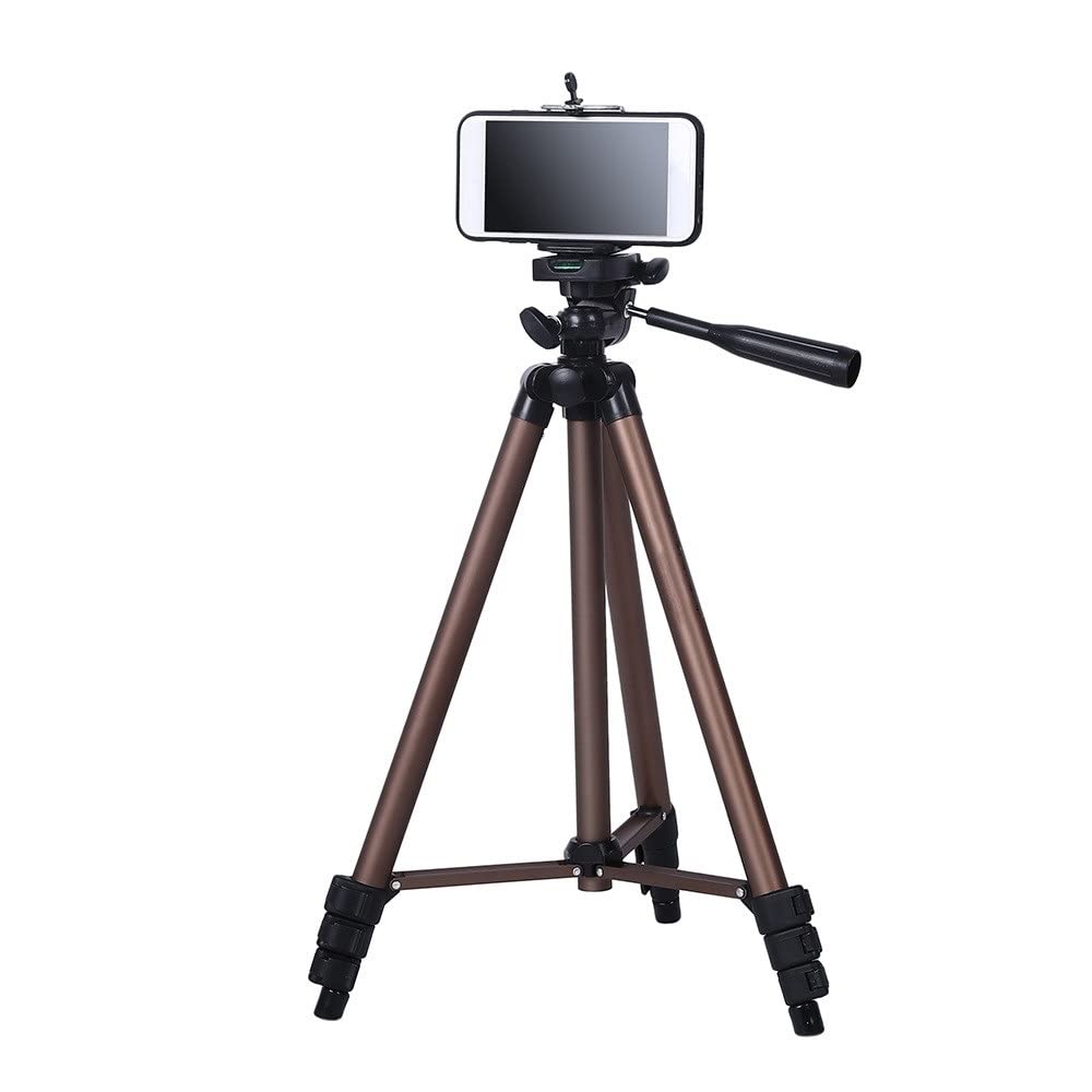 Professional Aluminum Mini Camera Tripod with Bluetooth Remote - Lightweight Portable Phone Tripod Stand for Smartphones, DSLR & Live Streaming (Ideal for Vlogging, Travel & Photography)