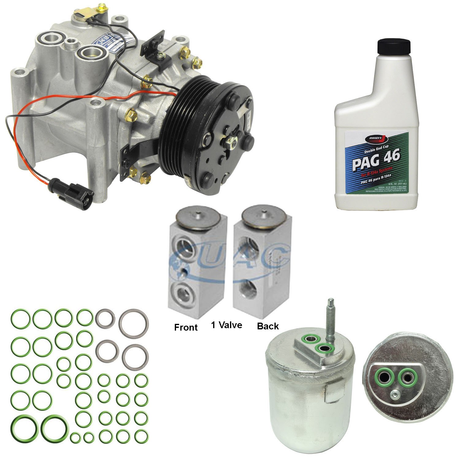 Universal Air Conditioner KT 1005 A/C Compressor & Component Kit - Replacement Parts for Home & Auto AC Systems - Perfect for HVAC Repair & Maintenance