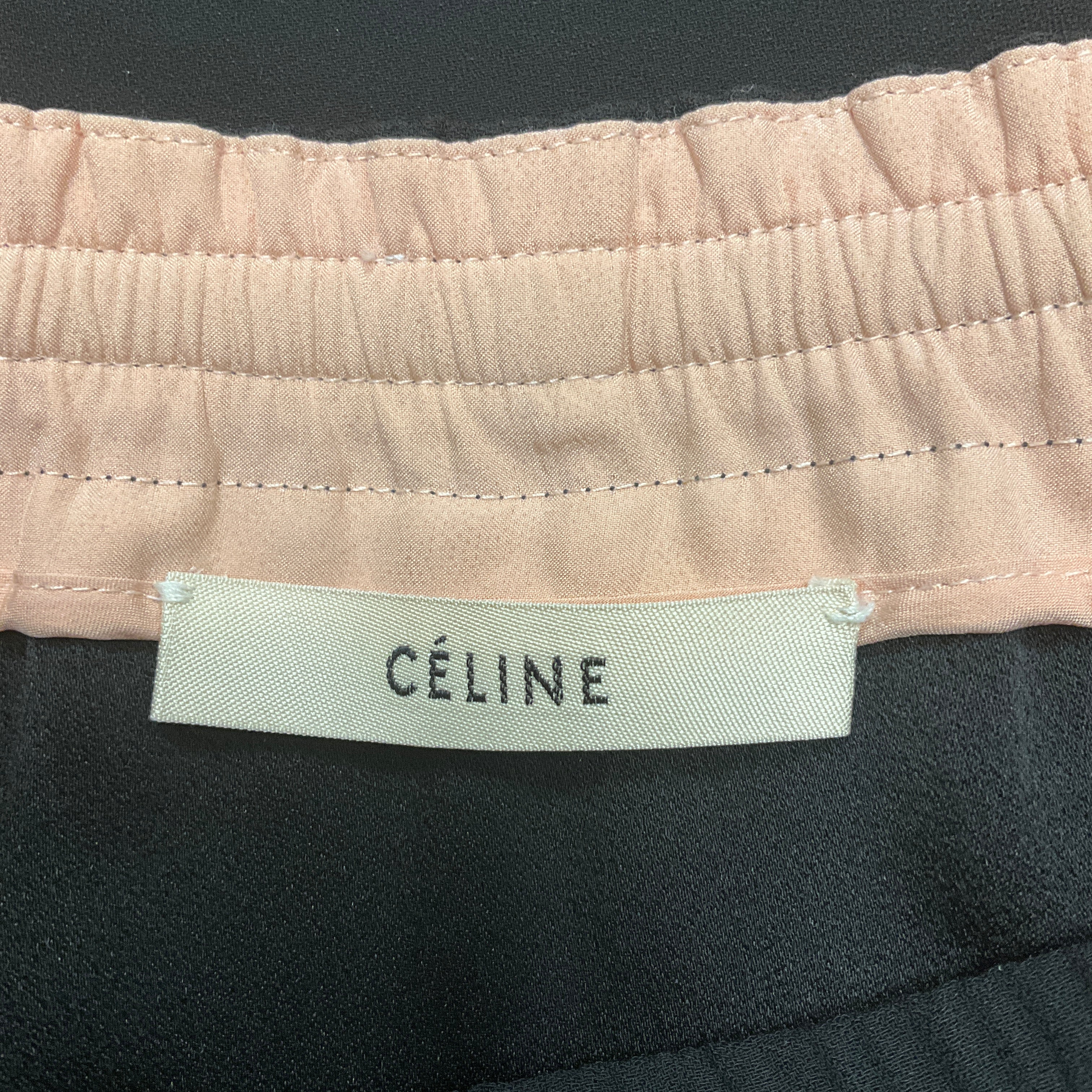 Celine Black and Red Zipper Detail Drawstring Crepe Skirt for Women | Fashionable High Waist Midi Skirt | Perfect for Office, Party and Date Night Outfits