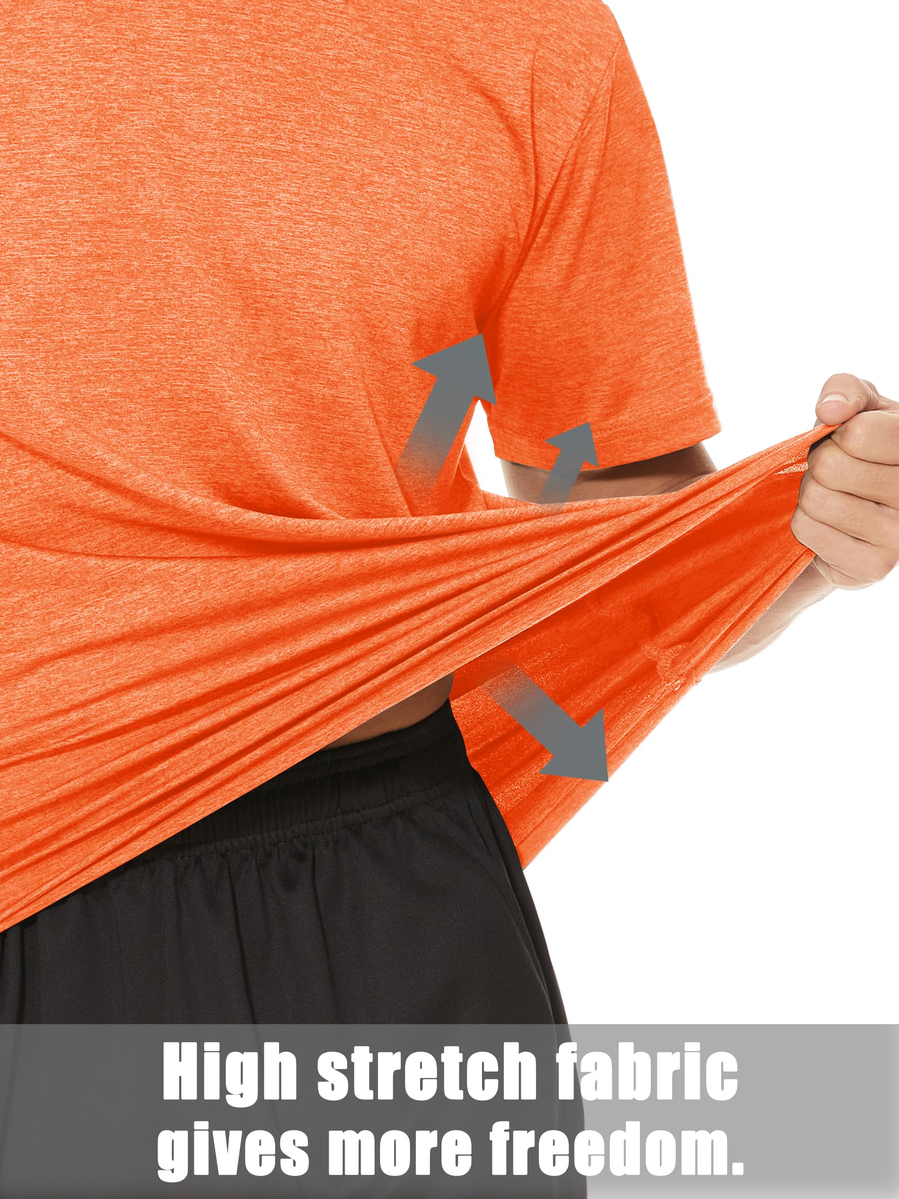 TACVASEN Men's Workout Shirts - Short Sleeve Athletic Dry Fit T-Shirt for Running, Gym & Training - Breathable Moisture Wicking Crewneck Tee - Perfect for Workouts, Jogging and Outdoor Activities