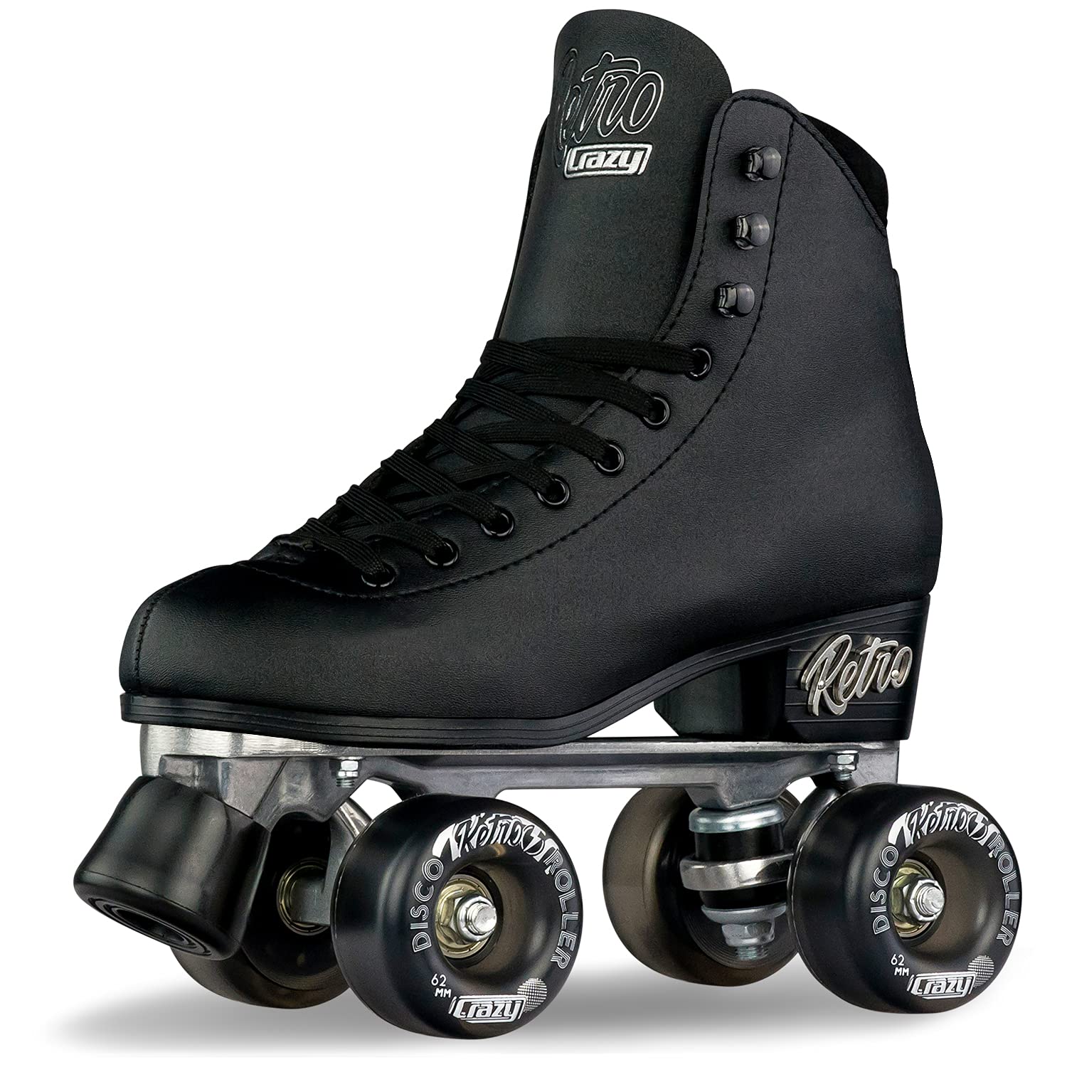 Crazy Skates Retro Roller Skates - Adjustable & Fixed Sizes for Men, Women & Girls | Classic Quad Roller Skates for Outdoor Rinks, Roller Disco & Vintage Style | Best Roller Skates for Beginners & Pros