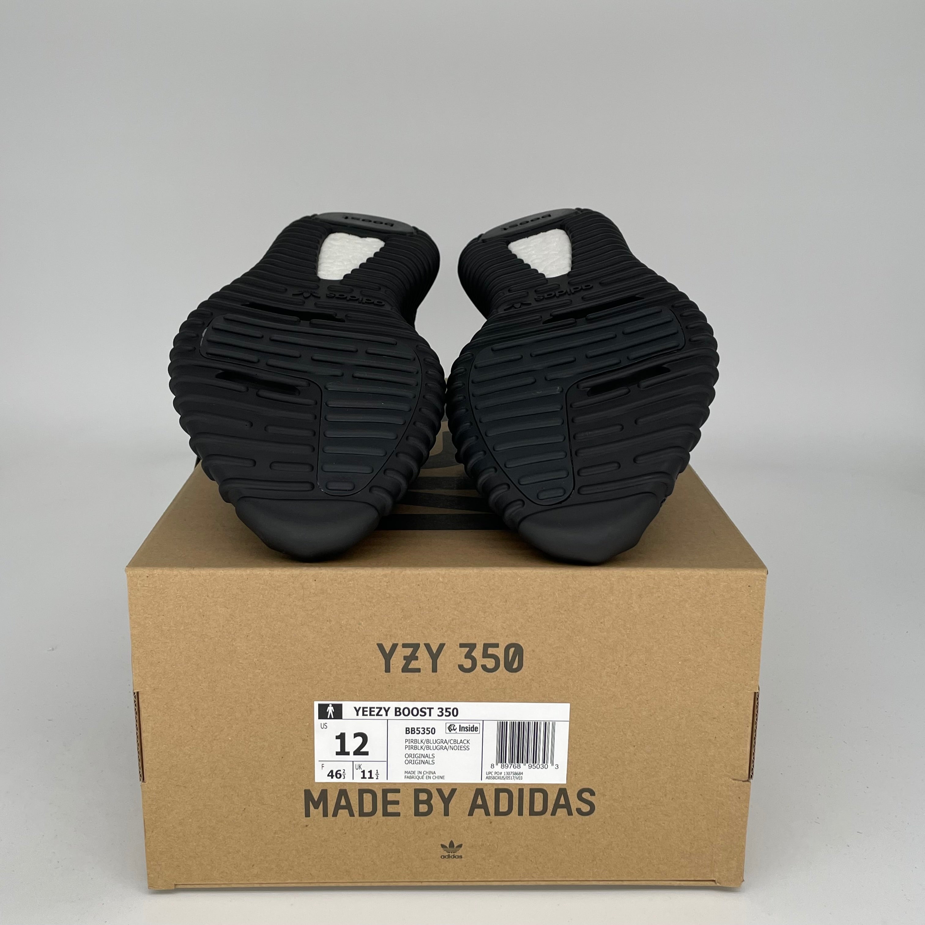 Adidas Yeezy Boost 350 V2 Pirate Black Men's Sneakers - Size 12 BB5350 | Comfortable Running Shoes for Men, Casual Streetwear & Gym Workout Shoes