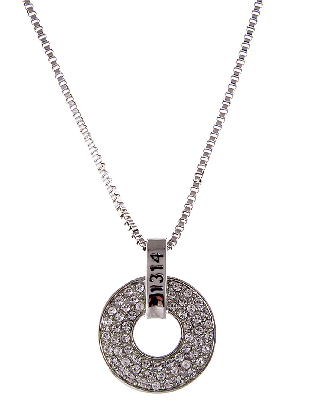Alilang 1314 Crystal Pendant Necklace - Elegant Number Disc Charm for Women, Perfect for Valentine's Day, Anniversary & Romantic Gifts | Jewelry for Couples, Love Tokens & Special Occasions