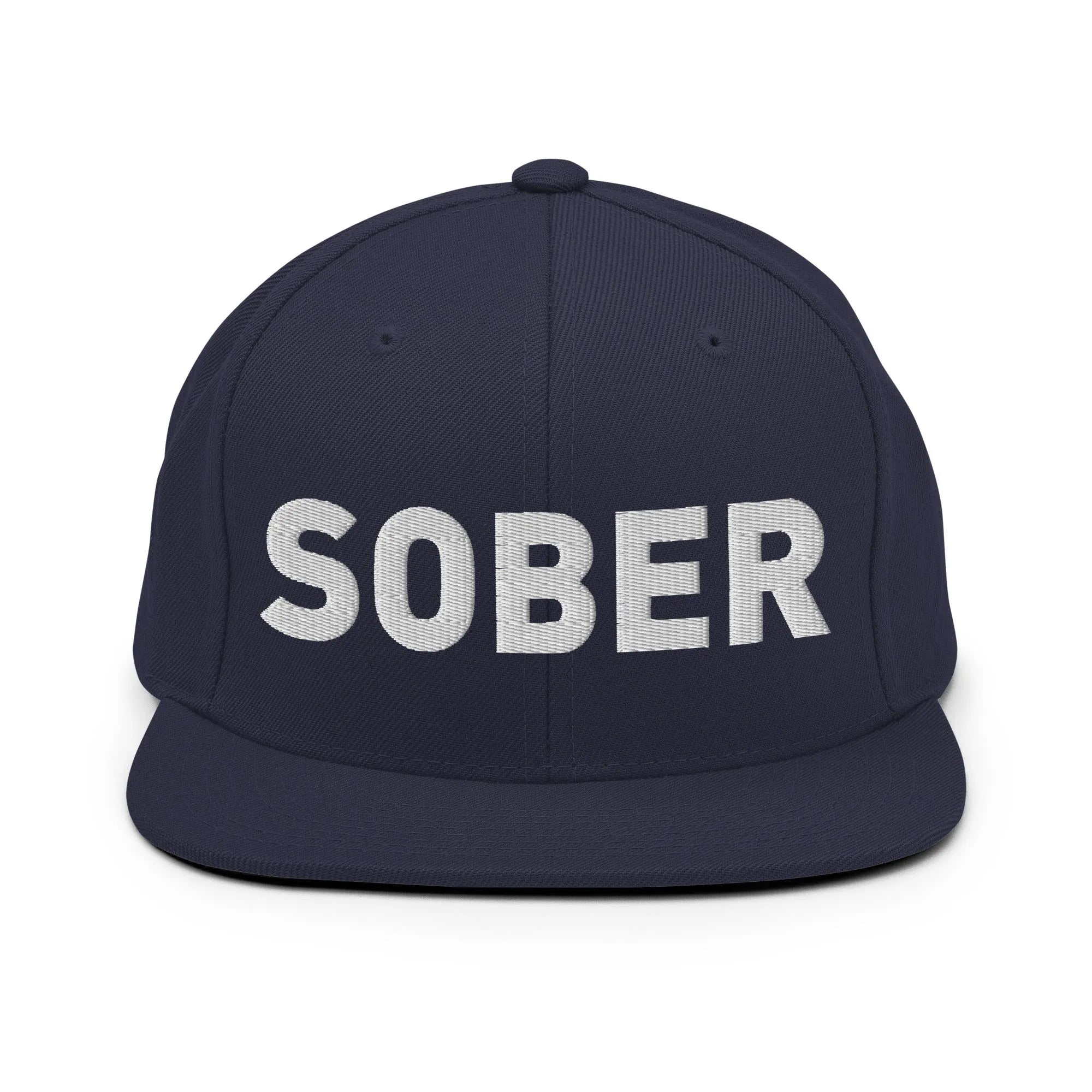 SOBER Embroidered Snapback Hat - Adjustable Dad Hat for Men & Women - Stylish Baseball Cap for Casual Wear, Sports & Outdoor Activities
