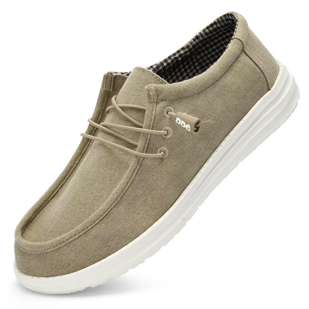 Men's Slip-On Loafers Casual Boat Shoes - Lightweight Canvas Comfortable Walking Shoes for Men | Perfect for Travel, Office & Everyday Wear