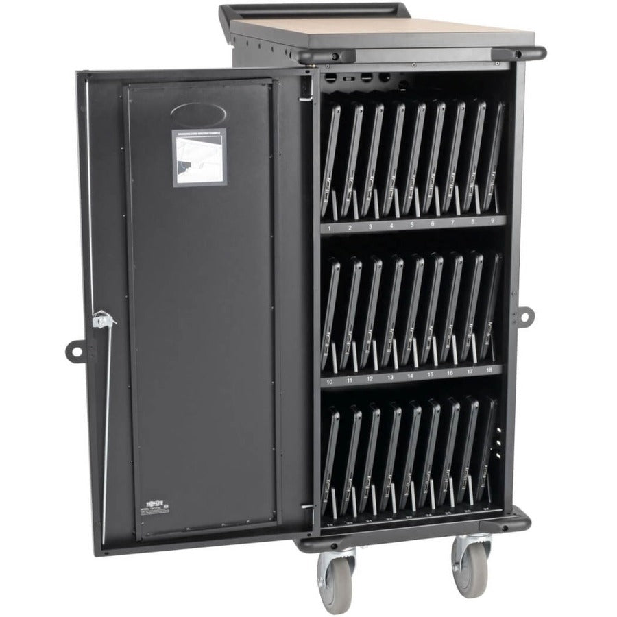 Tripp Lite 27 Device AC Charging Cart - Mobile Charging Station for Schools & Offices - Fast USB Charging for Tablets, Laptops & Phones - Perfect for Classrooms, Libraries & Workplaces