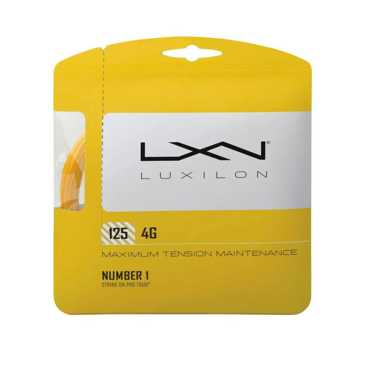 Luxilon 4G 125 Tennis String - Premium Polyester Tennis Racket String for Pro Players | Perfect for Hard Court & Clay Court Matches