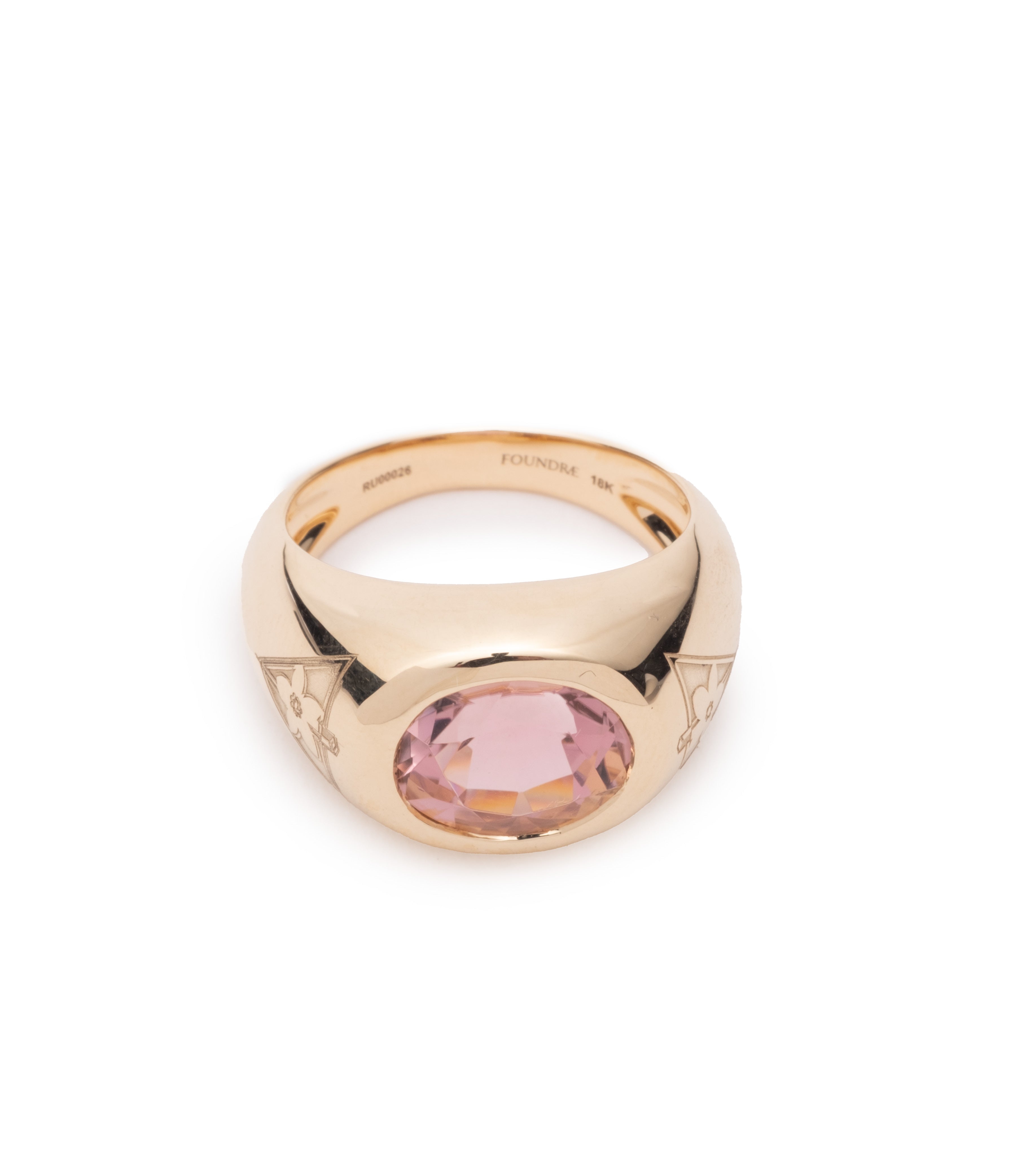 3.49ct Unique Pink Tourmaline Yellow Gold Ring for Women - Elegant Gemstone Jewelry Gift for Anniversary, Engagement & Special Occasions