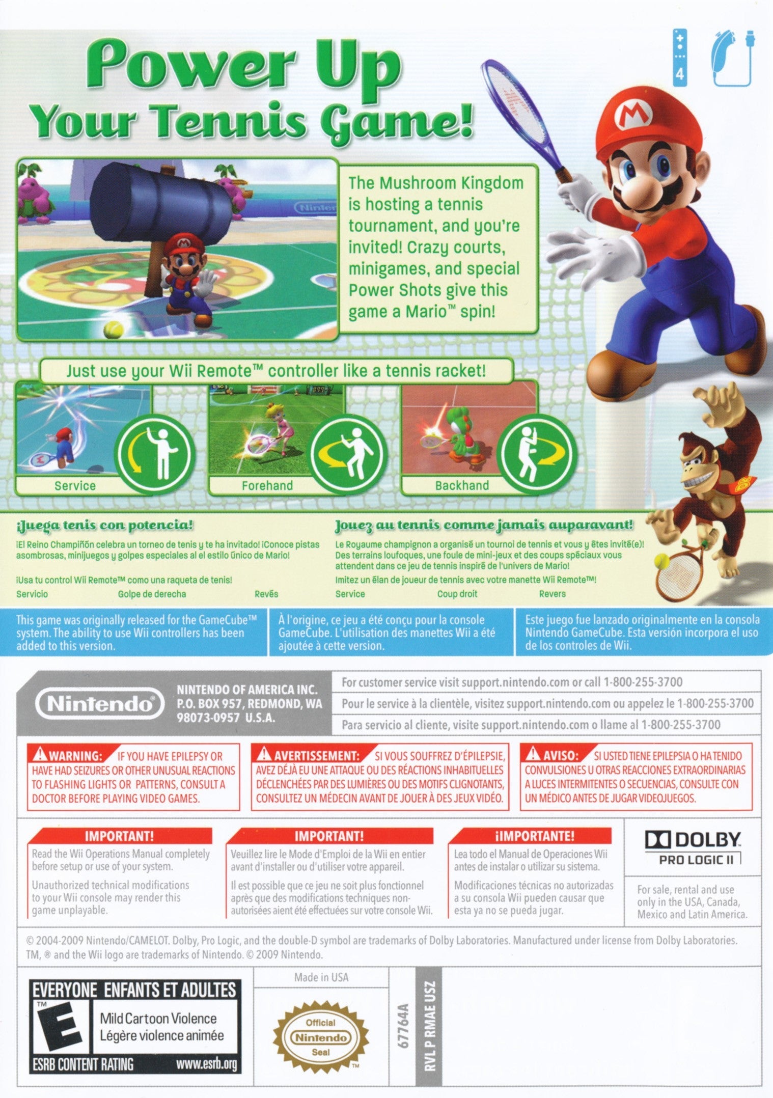 Super Mario Power Tennis - Nintendo Switch Game | Fun Multiplayer Sports Action for Kids & Adults | Perfect for Parties & Family Game Nights