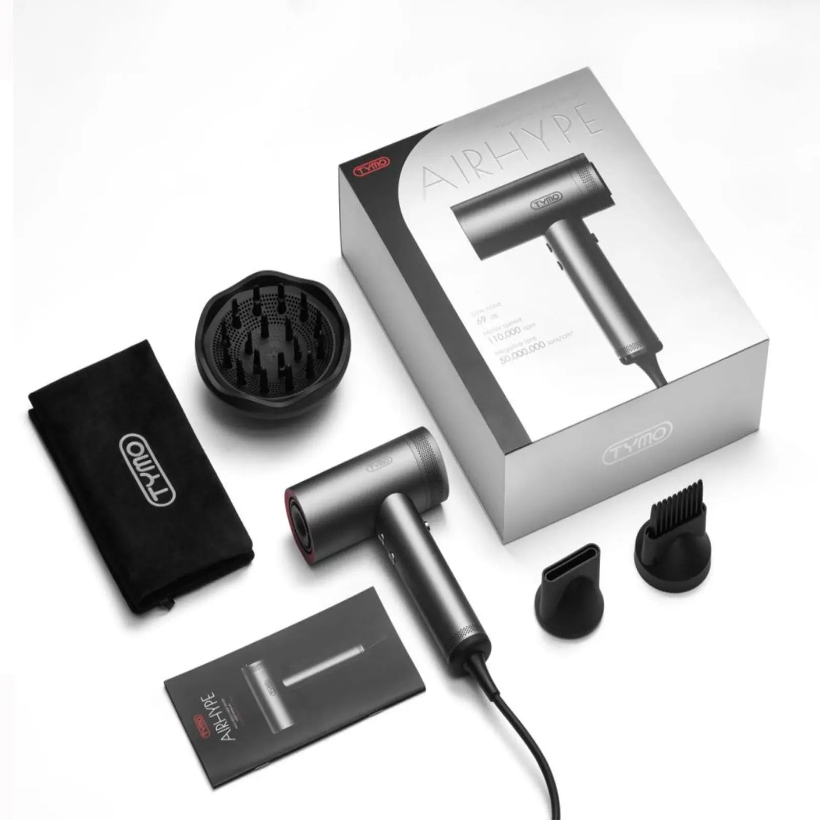 TYMO Airhype Blower - Professional Hair Dryer for Salon & Home Use, Fast Drying with Ionic Technology, Lightweight & Quiet - Perfect for Styling, Blowouts & Volume (Rose Gold)