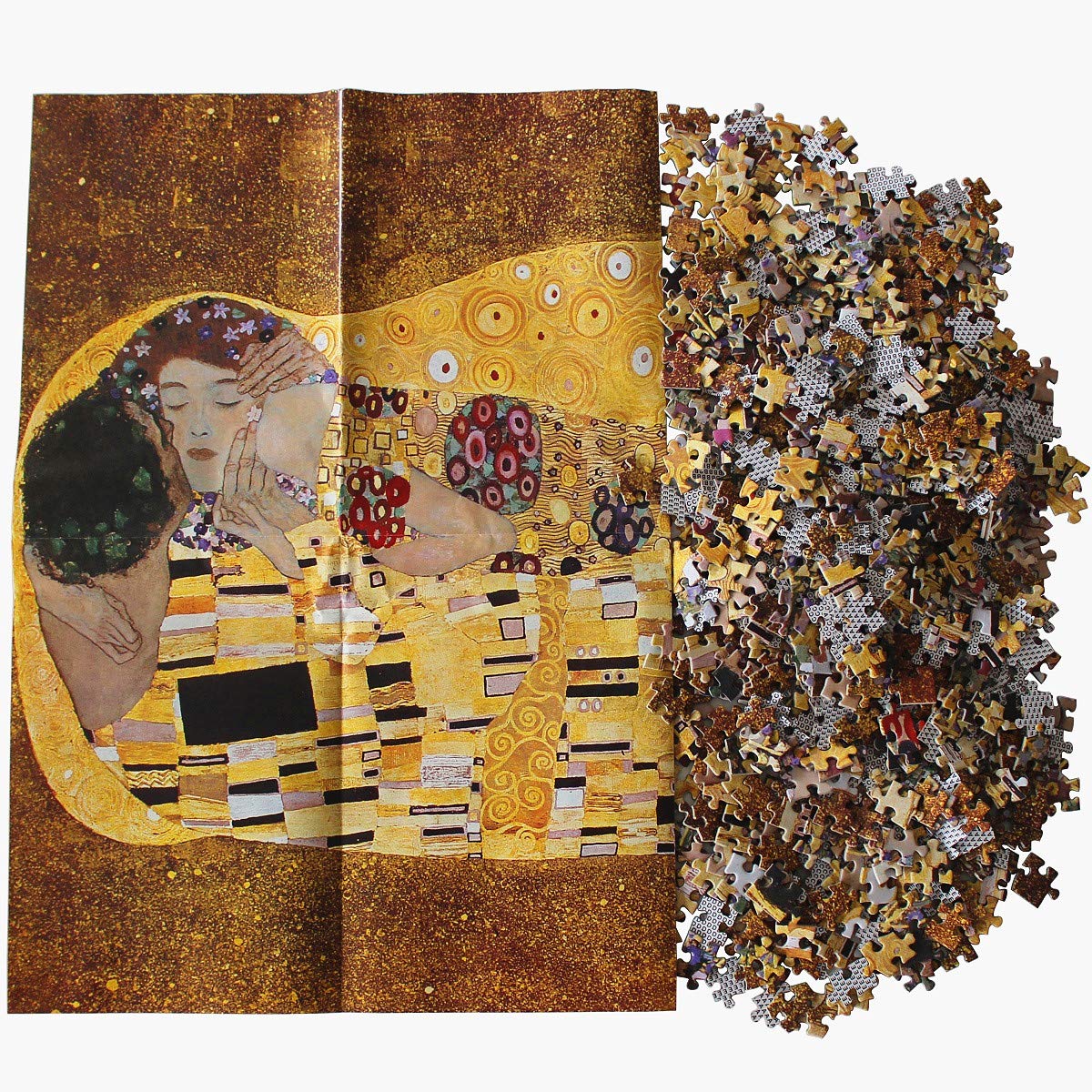 1000 Piece Gustav Klimt The Kiss Art Jigsaw Puzzle for Adults - Premium Museum Collection Puzzle - Perfect for Home Decor, Gift Giving & Relaxation