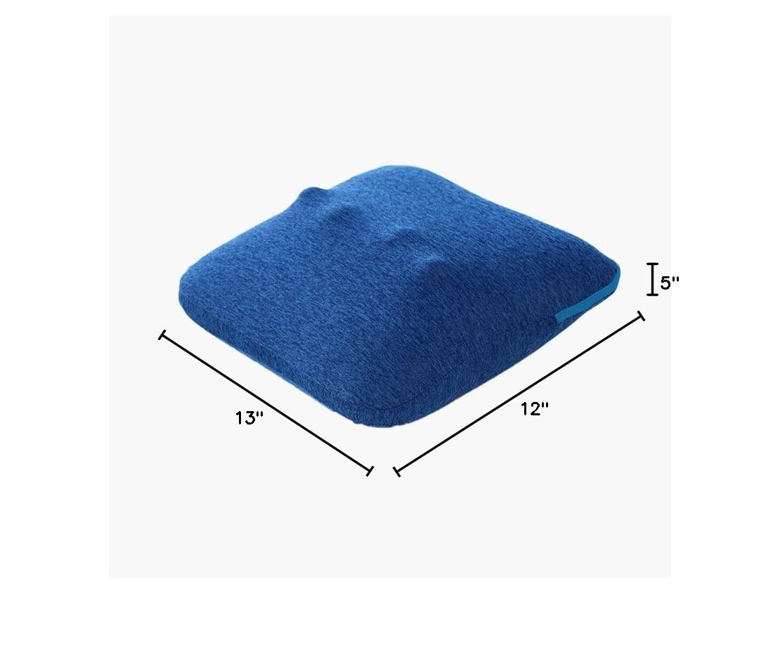 Master Massage Bravo Shiatsu 4D Kneading Deep Tissue Massage Pillow - Dark Blue | Portable Neck & Back Pain Relief for Home, Office & Car Use