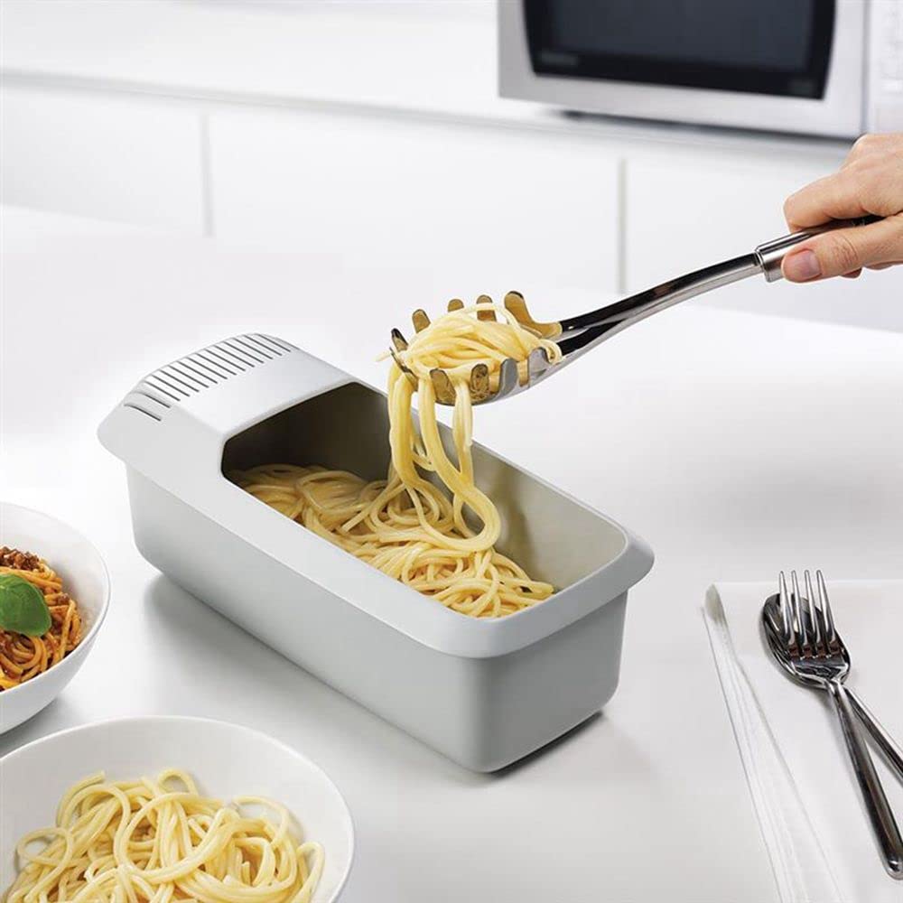 Microwave Pasta Cooker with Strainer - Quick & Easy Noodle Cooking Box - BPA-Free Kitchen Tool for Perfect Al Dente Pasta | Ideal for College Dorms, Small Kitchens & Quick Meals