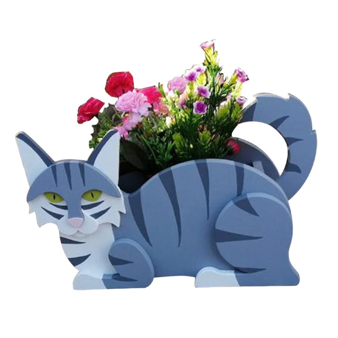 Garden Cat Planter - Cute Animal Shaped Flower Pot for Succulents & Plants | Yard & Home Decor | Perfect for Indoor Windowsills & Outdoor Garden Displays