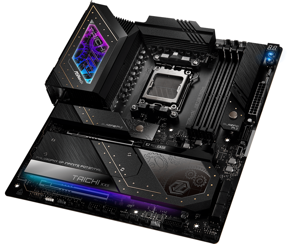 ASRock X870E Taichi AMD Ryzen DDR5 WiFi 7 Gaming Motherboard - AM5 Socket (90-MXBP90-A0UAYZ) for High-Performance PC Builds, Streaming & Content Creation