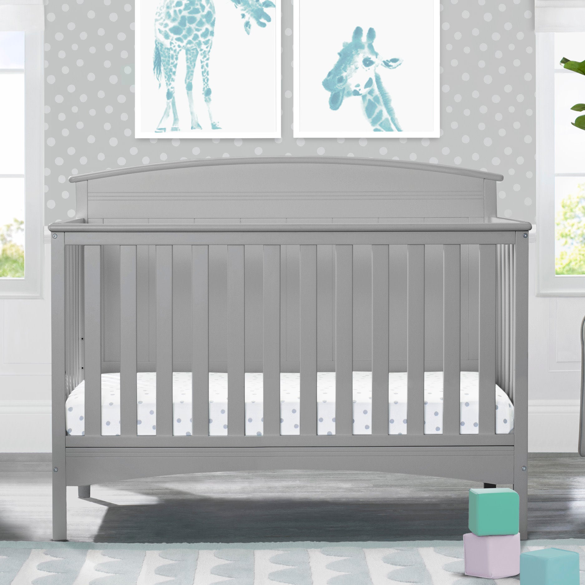 Archer 4-in-1 Convertible Baby Crib - Toddler Bed, Daybed & Full-Size Bed - Safe & Stylish Nursery Furniture for Newborns to Teens - Perfect for Bedrooms, Daycare & Guest Rooms